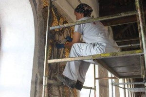 Letizia Bettazzi nella Basilica della Natività