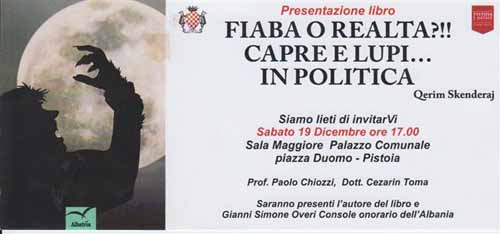 “CAPRE E LUPI IN POLITICA (FIABA O REALTÀ?)”