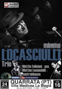 La locandina dello spettacolo di Mimmo Locasciulli