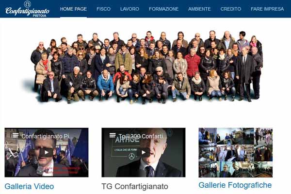 CONFARTIGIANATO PISTOIA, NUOVO SITO WEB