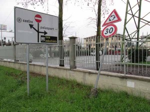 Pistoia. Cartello di via Pratese