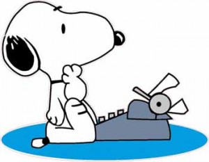 Snoopy che scrive