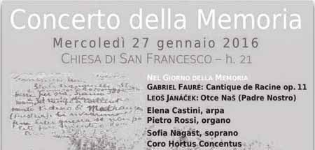 prato. “CONCERTO DELLA MEMORIA” IN SAN FRANCESCO