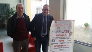 il coordinatore del Carnevale montemurlese, Remo Bernardini e l'assessore alla cultura, Giuseppe Forastiero