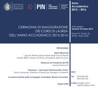 prato. AL PIN SI INAUGURANO I CORSI DI LAUREA 2016