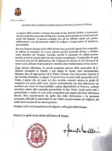 La lettera di monsignor Tardelli