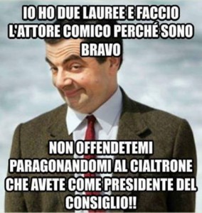 Renzi e Mister Bean: attenti alle differenze