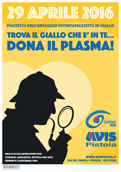 “PIAZZETTA IN GIALLO”, TORNA LA SERATA DI AVIS PISTOIA