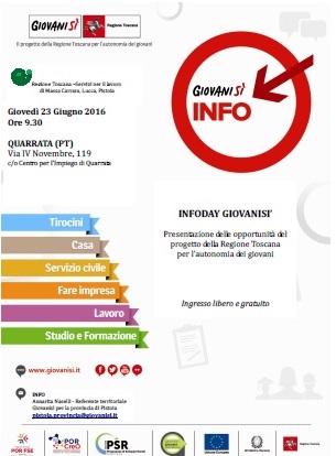 quarrata. “INFODAY GIOVANISÌ” AL CENTRO PER L’IMPIEGO