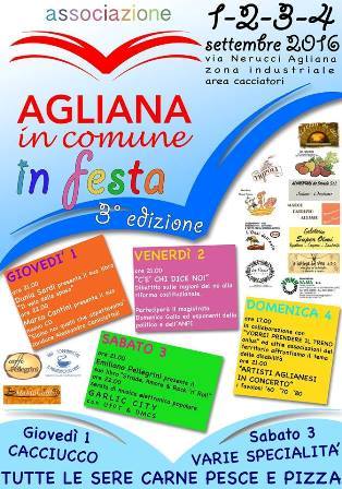 “AGLIANA IN COMUNE IN FESTA” TERZA EDIZIONE