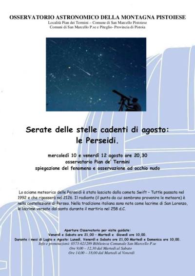 astronomia. LE LACRIME DI SAN LORENZO