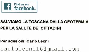 adesioni al gruppo salviamo la toscana dalla geotermia per la salute dei cittadini