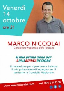 Niccolai. Iniziativa del 14 ottobre