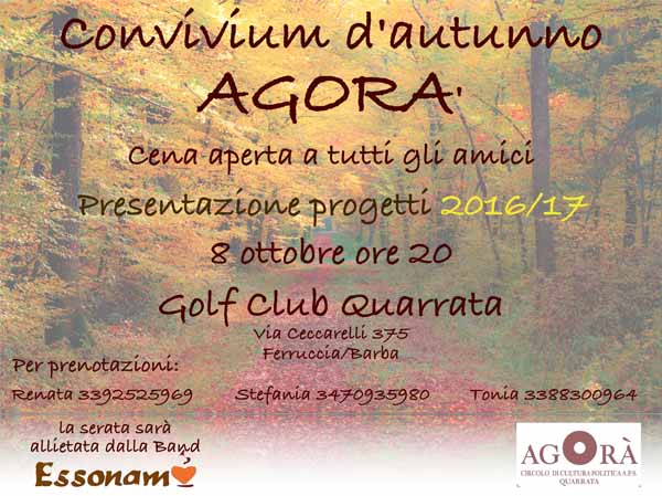 “CONVIVIUM D’AUTUNNO” AL GOLF CLUB QUARRATA