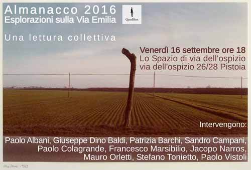 “ALMANACCO 2016. ESPLORAZIONI SULLA VIA EMILIA”, UNA LETTURA COLLETTIVA