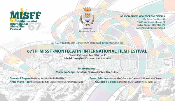 montecatini. “67° MISFF”, FESTIVAL DEL CORTOMETRAGGIO