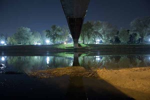 La passerella pedonale alle Cascine