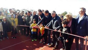 Prato, pista d'atletica, taglio del nastro