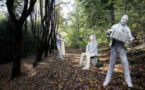 Ipotesi di percorso con le statue di Germano Pacelli