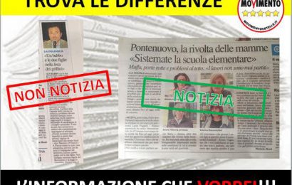 fuori dei denti. «M5S PISTOIA, SVEGLIA E PRENDI ESEMPIO DALLE ALTRE CITTÀ!»