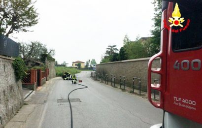 vigili del fuoco. INTERVENTO PER FUGA DI GAS