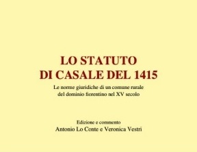 libri & storia. “LO STATUTO DI CASALE DEL 1415”