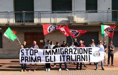 ‘STOP IMMIGRAZIONE, PRIMA GLI ITALIANI’, PRESIDIO DI CASAPOUND IN VIALE MACALLÈ