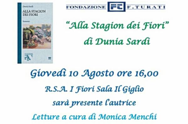 gavinana. «ALLA STAGION DEI FIORI» DI DUNIA SARDI ALLA FONDAZIONE TURATI