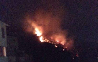 montagnana. INCENDIO ANCORA DA DOMARE