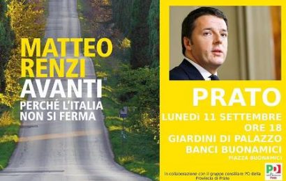 libri. MATTEO RENZI OGGI A PRATO