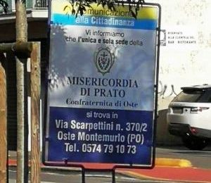 misericordia prato. LE ANOMALE AFFISSIONI