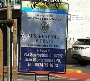 misericordia prato. LE ANOMALE AFFISSIONI