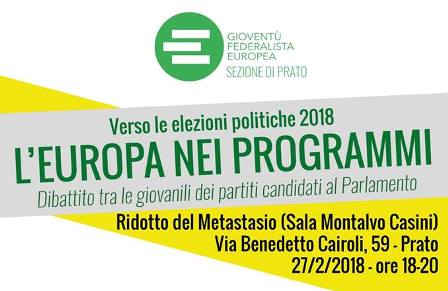 L’EUROPA NEI PROGRAMMI — VERSO LE ELEZIONI POLITICHE 2018”