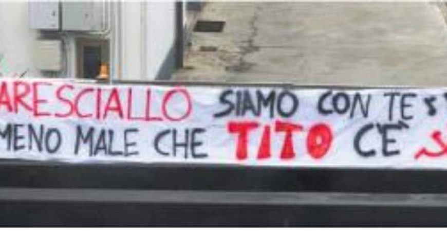 scempio. SINISTRA E IMMIGRATI SFREGIANO IL GIORNO DEL RICORDO. VERGOGNA!