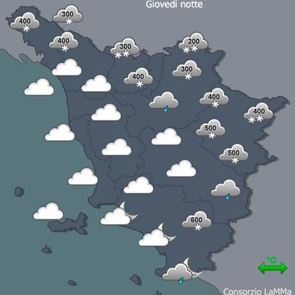 meteo. NEVE A BASSA QUOTA