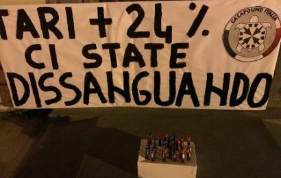 ponte. AUMENTO TARI, AZIONE DIMOSTRATIVA DI CASAPOUND