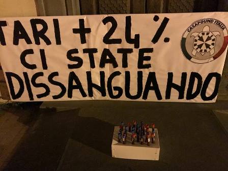 ponte. AUMENTO TARI, AZIONE DIMOSTRATIVA DI CASAPOUND