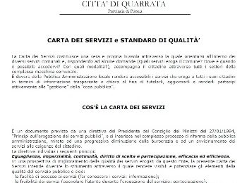 quarrata. PRONTA LA PRIMA STESURA DELLA CARTA DEI SERVIZI