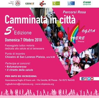 percorsi rosa. A PISTOIA LA QUINTA CAMMINATA IN CITTÀ