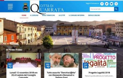 quarrata. È ON LINE IL NUOVO SITO ISTITUZIONALE DEL COMUNE