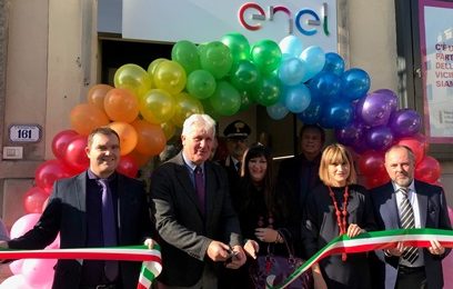 monsummano. INAUGURATO NUOVO PUNTO ENEL IN PIAZZA FERDINANDO MARTINI