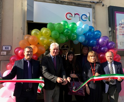 monsummano. INAUGURATO NUOVO PUNTO ENEL IN PIAZZA FERDINANDO MARTINI