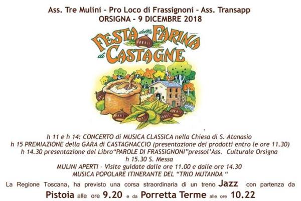 orsigna. FESTA DELLA FARINA DI CASTAGNE