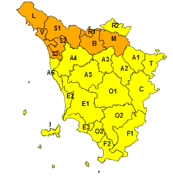 maltempo. CONFERMATO CODICE ARANCIONE