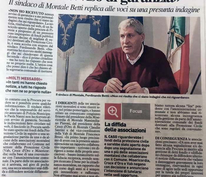 montale & fondi pubblici. PROTEZIONE CIVILE E SINDACO BETTI? MACCHÉ,  SONO TUTTE ROSE E BACIONI ALLA SALVINI!