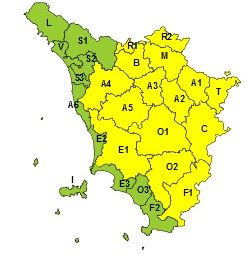 allerta meteo. FORTI TEMPORALI ATTESI NELLE AREE INTERNE