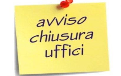 SERVIZI DEMOGRAFICI: ALCUNI UFFICI CHIUSI AL PUBBLICO PER L’AGGIORNAMENTO DEL SISTEMA INFORMATICO