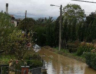 quarrata. ALLAGATE LE STRADE AL CONFINE CON IL COMUNE DI PISTOIA