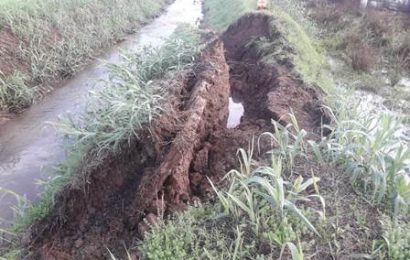 maltempo. A QUARRATA CEDE UN TRATTO ARGINALE DEL RIO IMPIALLA