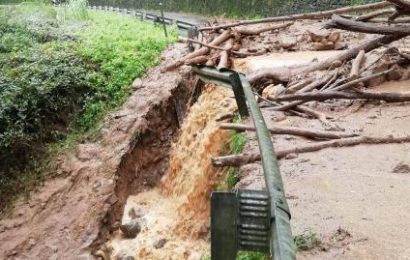 maltempo. CHIUSA PER FRANA LA SP 34 DELLA VAL DI FORFORA